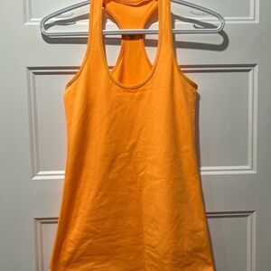Lululemon Orange Racerback Tank Top